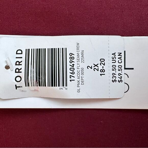TORRID ACDC SLIM FIT SEAM TEE - COTTON PINK - Picture 6 of 6